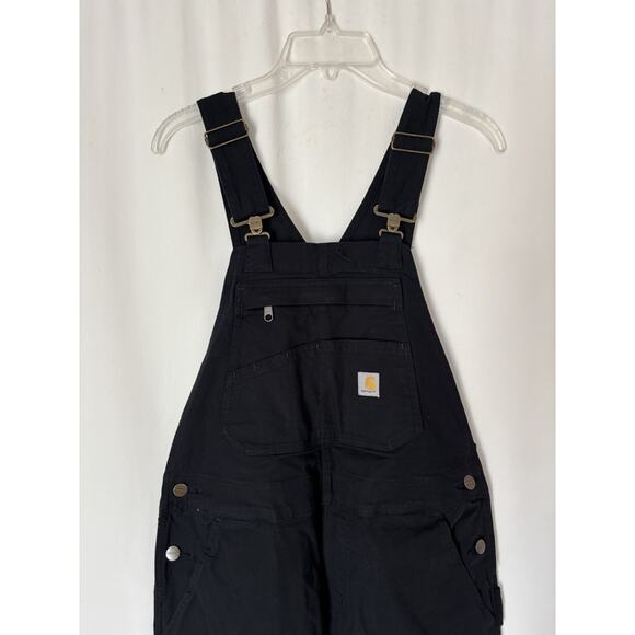 Carhartt Bib Overall Small Womens Black Canvas Bib Relaxed - Picture 5 of 11